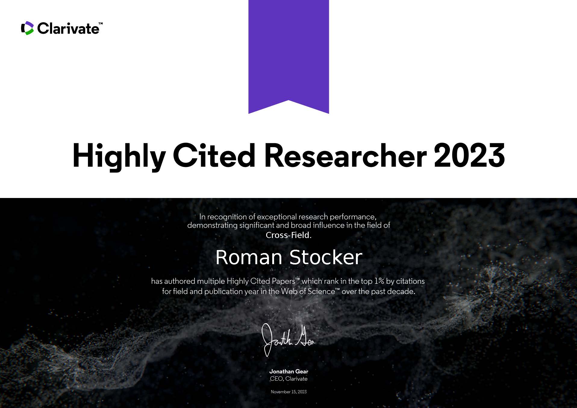 Highly Cited Researcher 2023